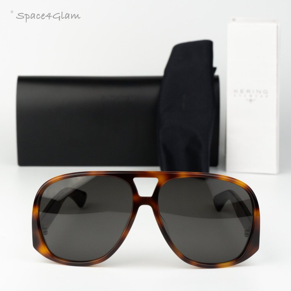 Saint Laurent Men Sunglasses Havana Black Square SL652/F SOLACE 002 BRAND NEW